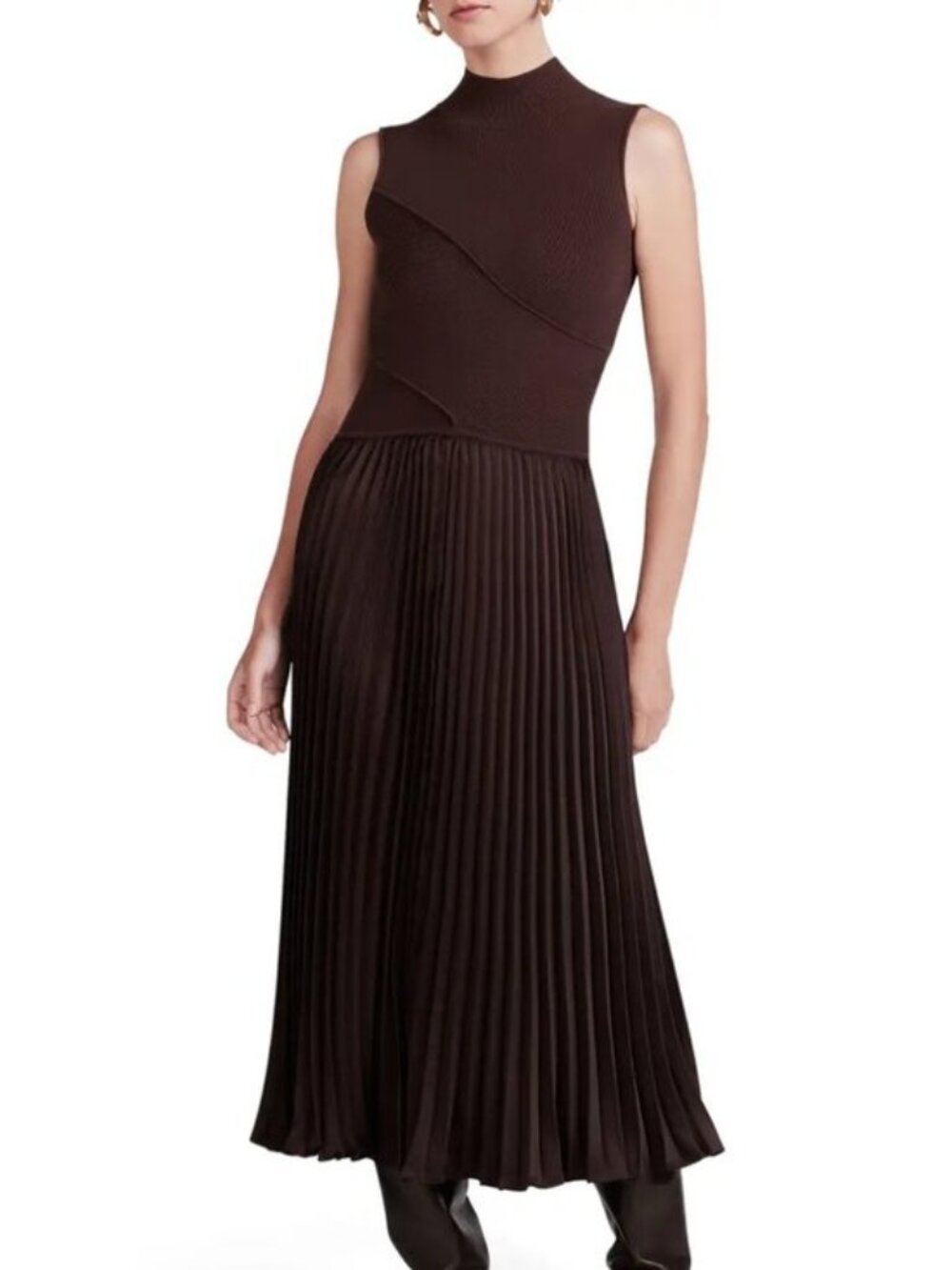 DEREK LAM 10 CROSBY Maizie Pleated Dress